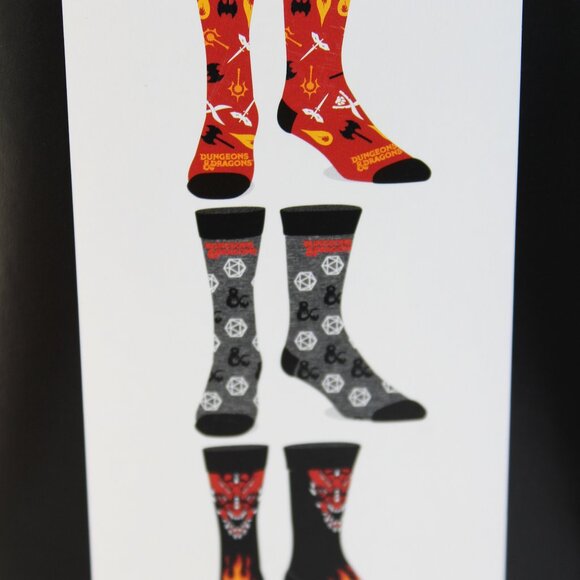 Dungeons & Dragons Mens Casual Crew Socks 6-Pack Shoe Size 8-12 - Picture 3 of 3